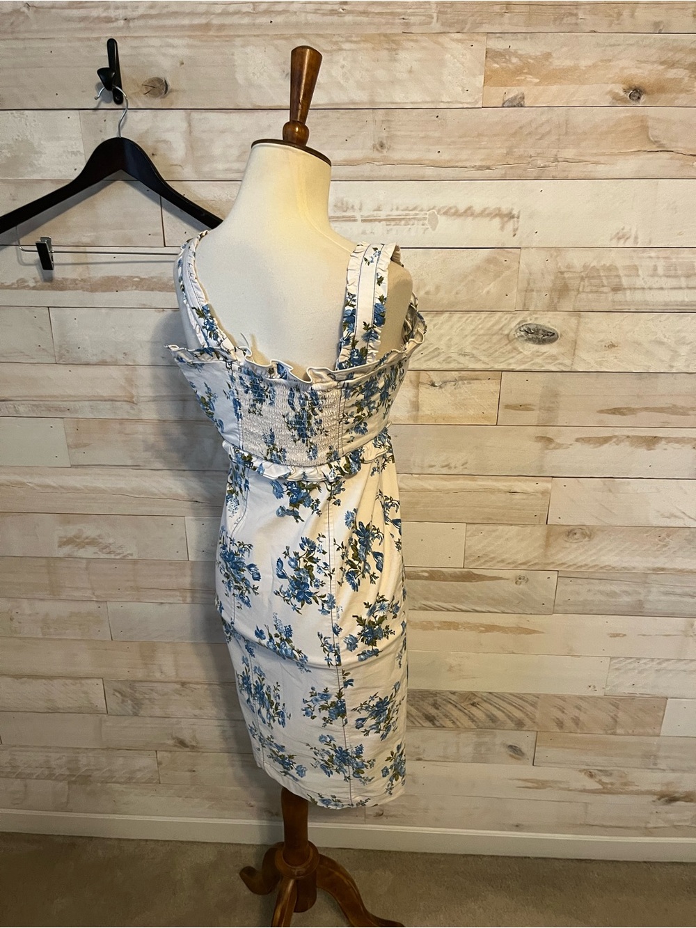 NWT Anthropologie size XXS Square-Neck Midi Dress in floral - Picture 7 of 12